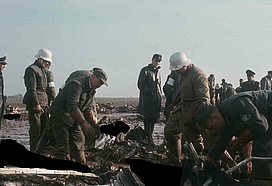 1966 Januar Einsatz Flugzeugabsturz. Foto THW